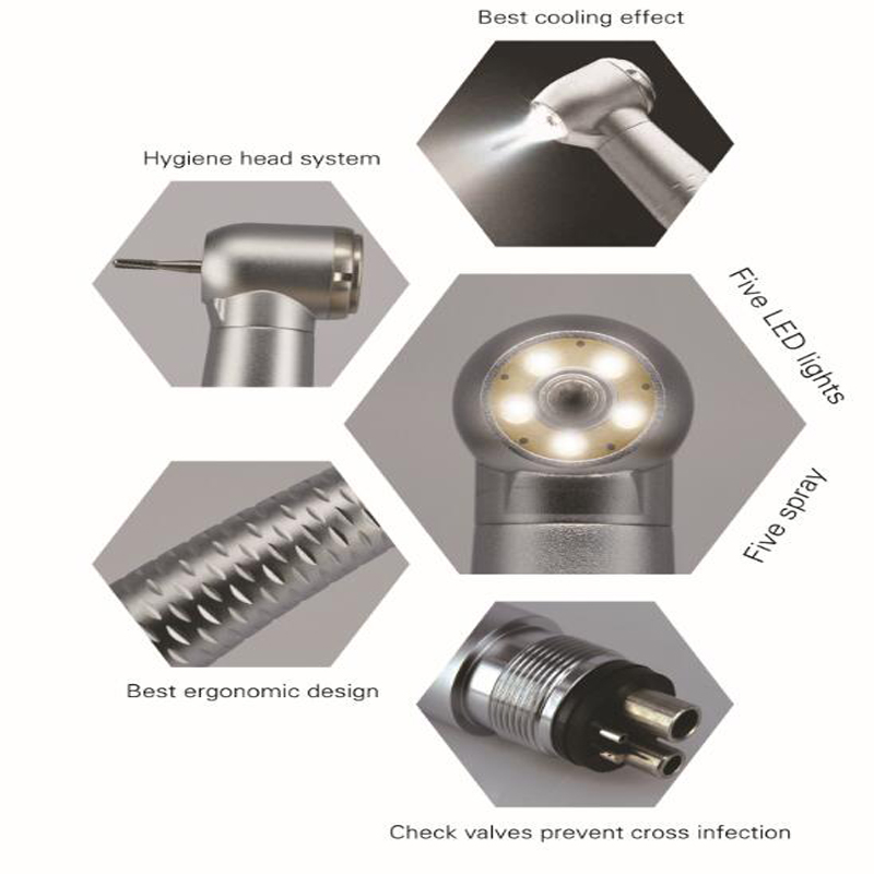 5 LED Lamps Dental High Speed Handpiece