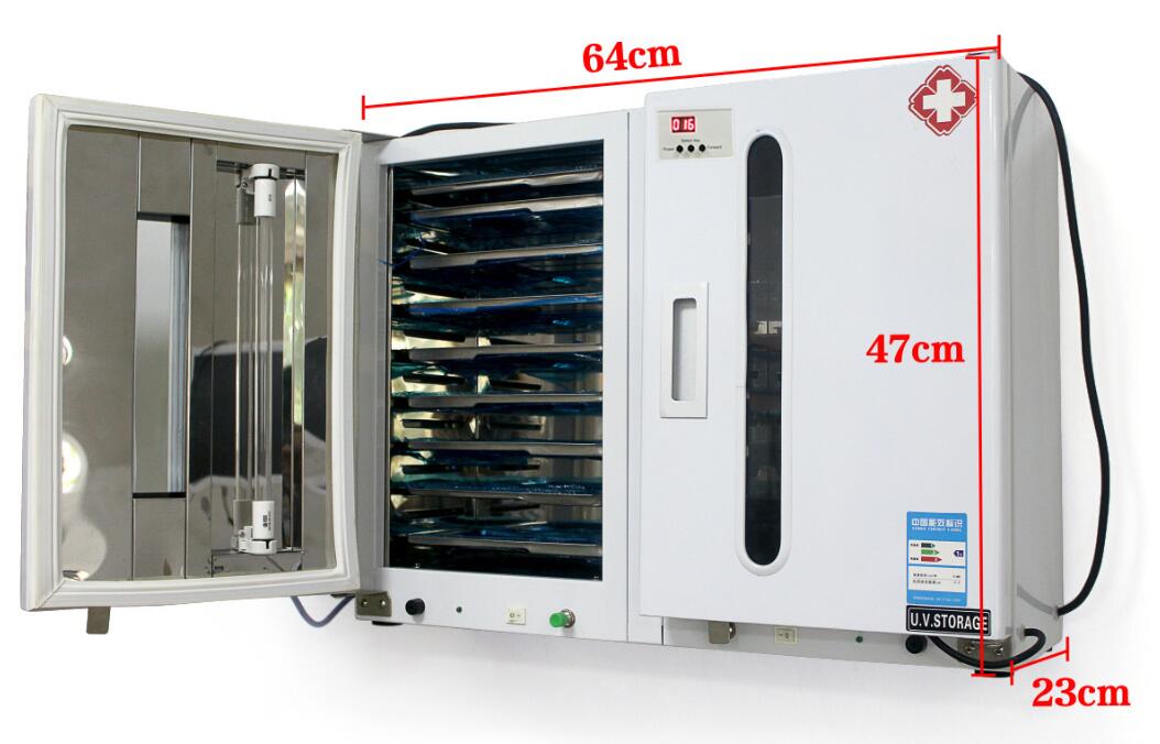 Double door dental UV disinfection cabinet sterilizer  with Ozone and Timing
