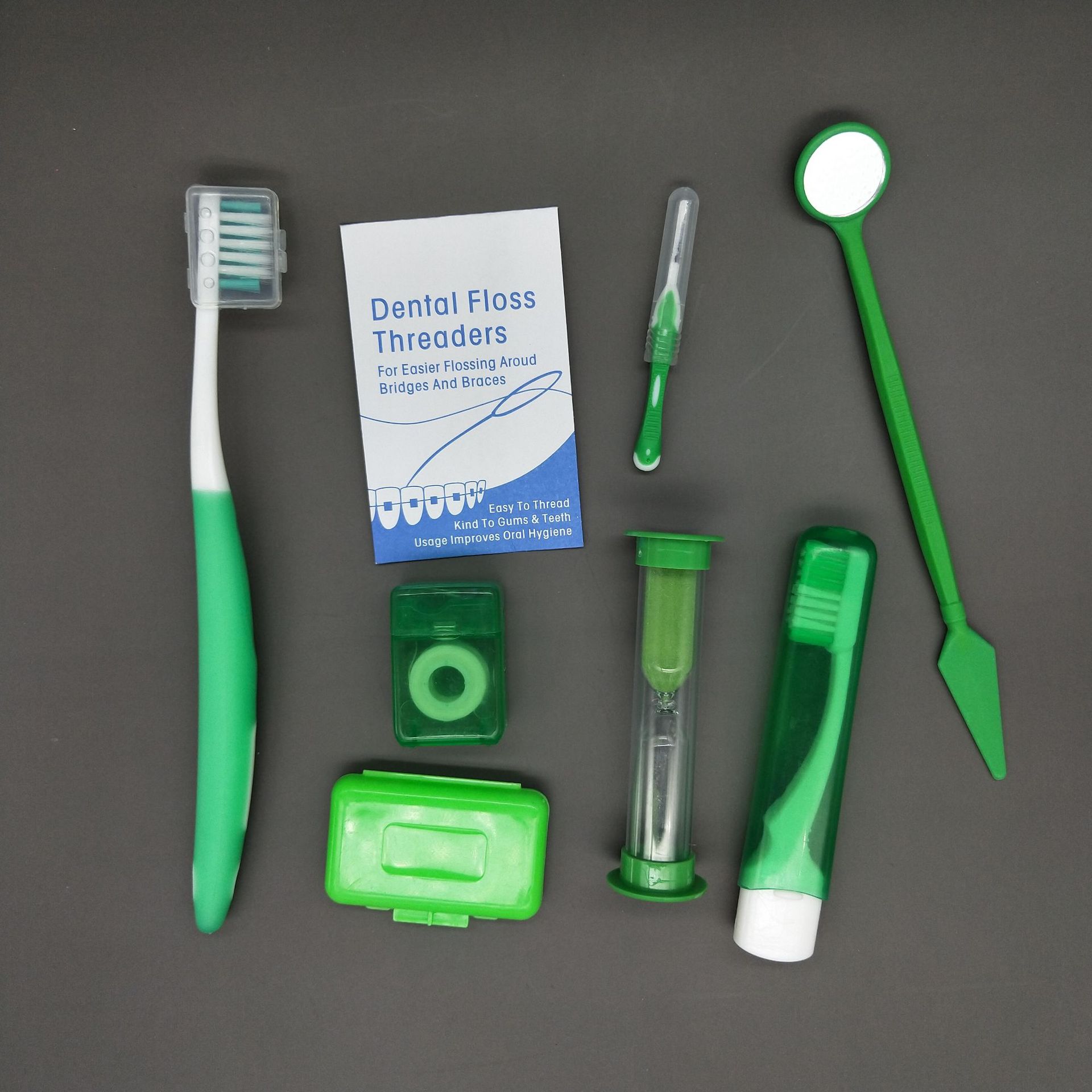 orthodontic toothbrush kit  hard case