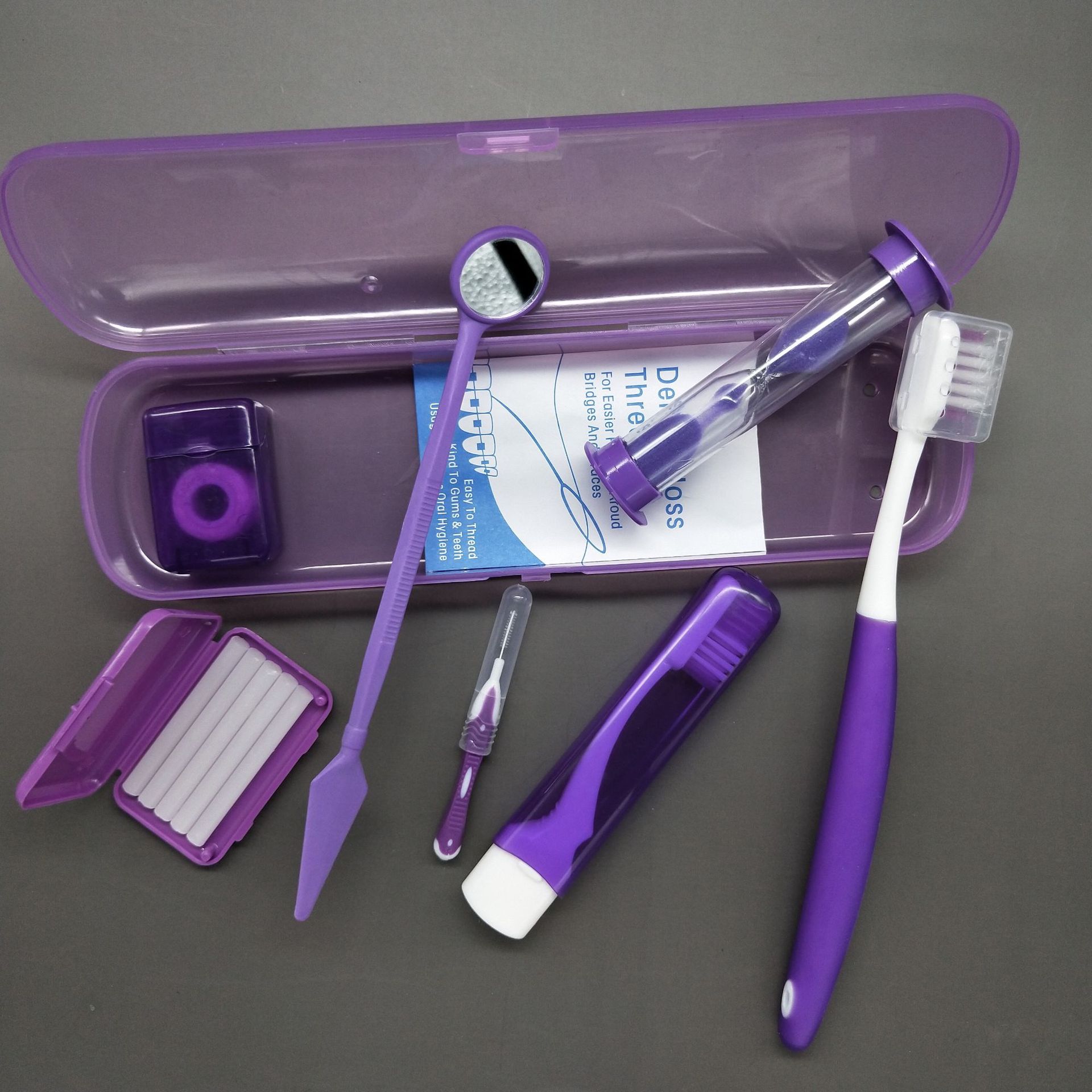 orthodontic toothbrush kit  hard case