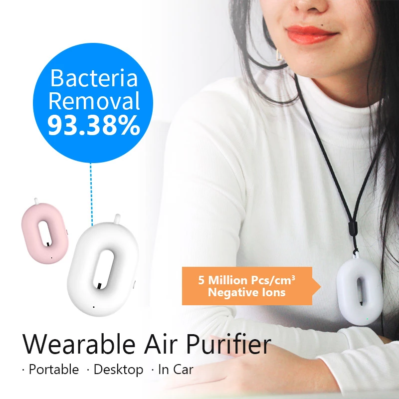 Portable Wearable Air Purifier  new Donut Negative Ion Ionic Neck Air Cleaner