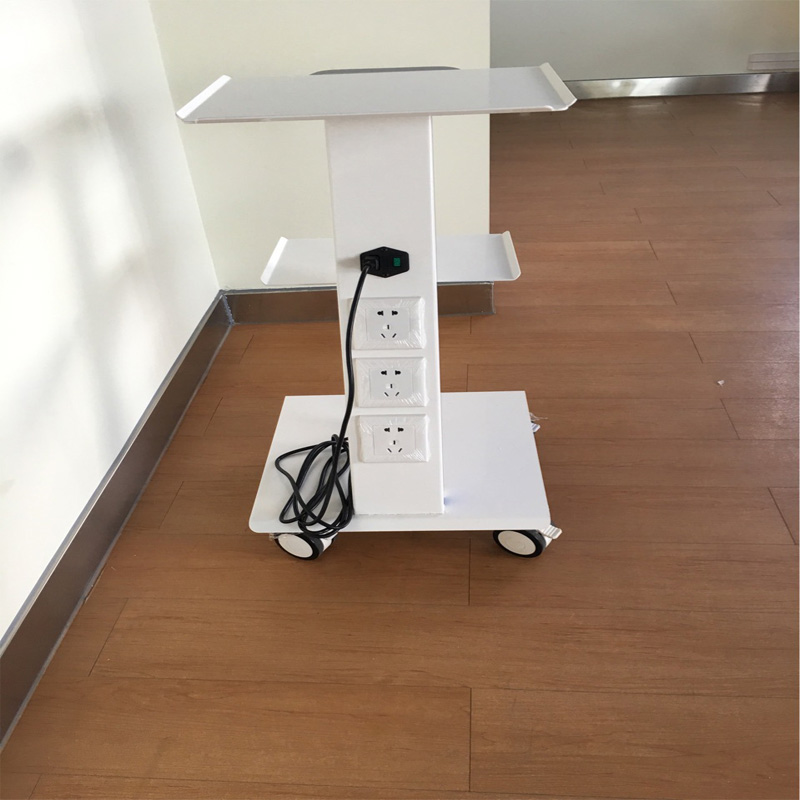 Mobile dental trolley cart with socket and brake function